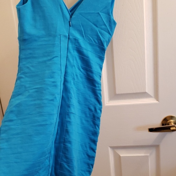 Express Blue X Small Banded Dress - Picture 4 of 5